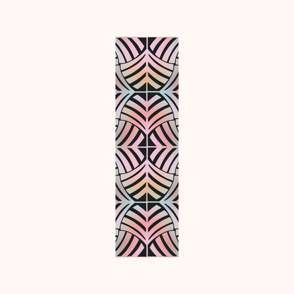 Geometric Pattern Black Pink Bookmark