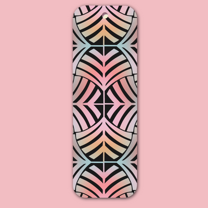 Geometric Pattern Black Pink Bookmark