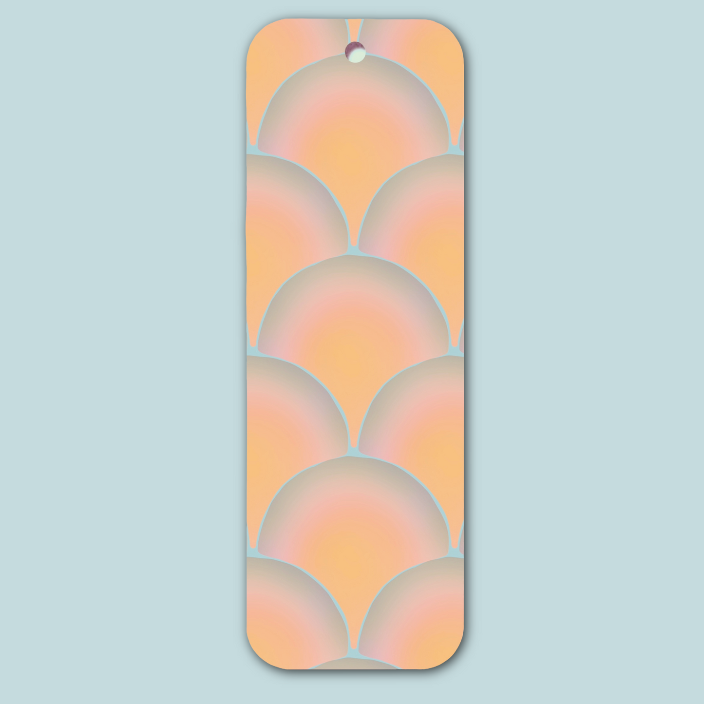 Geometric Pattern Blue Orange Bookmark