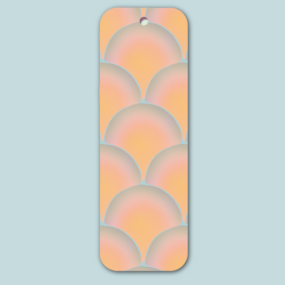 Geometric Pattern Blue Orange Bookmark