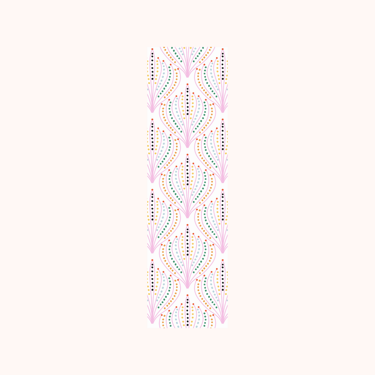 Geometric Pattern Pink Yellow Bookmark