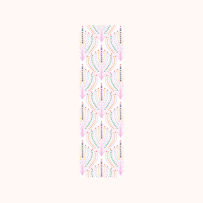 Geometric Pattern Pink Yellow Bookmark