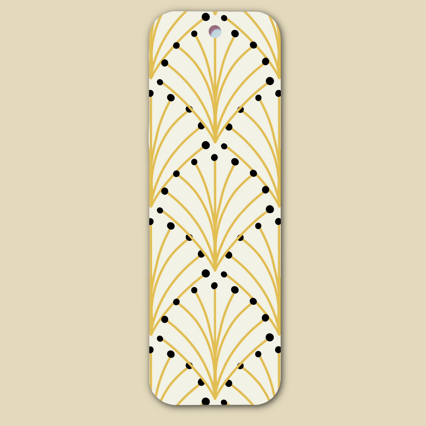 Geometric Yellow Black Bookmark