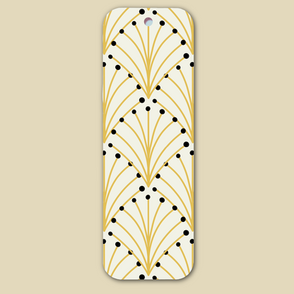 Geometric Yellow Black Bookmark