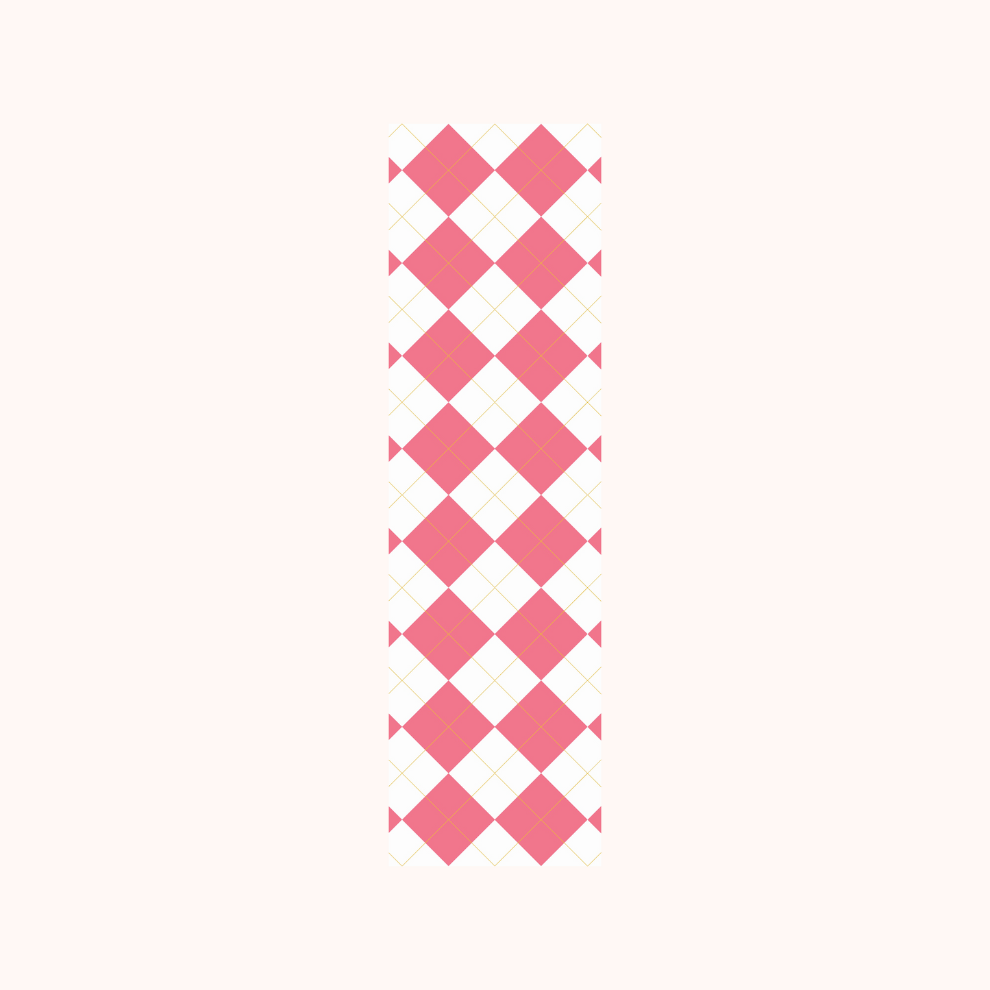 Geometric Pattern Red White Bookmark
