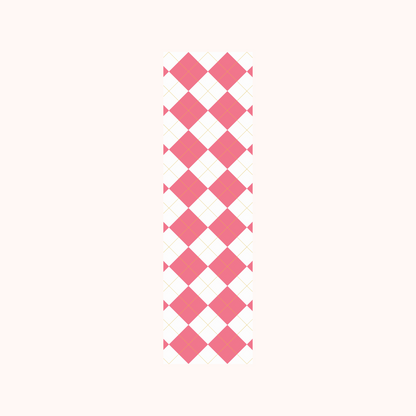 Geometric Pattern Red White Bookmark