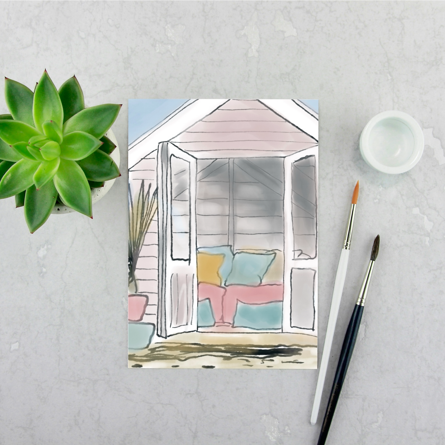Beach House Illustration