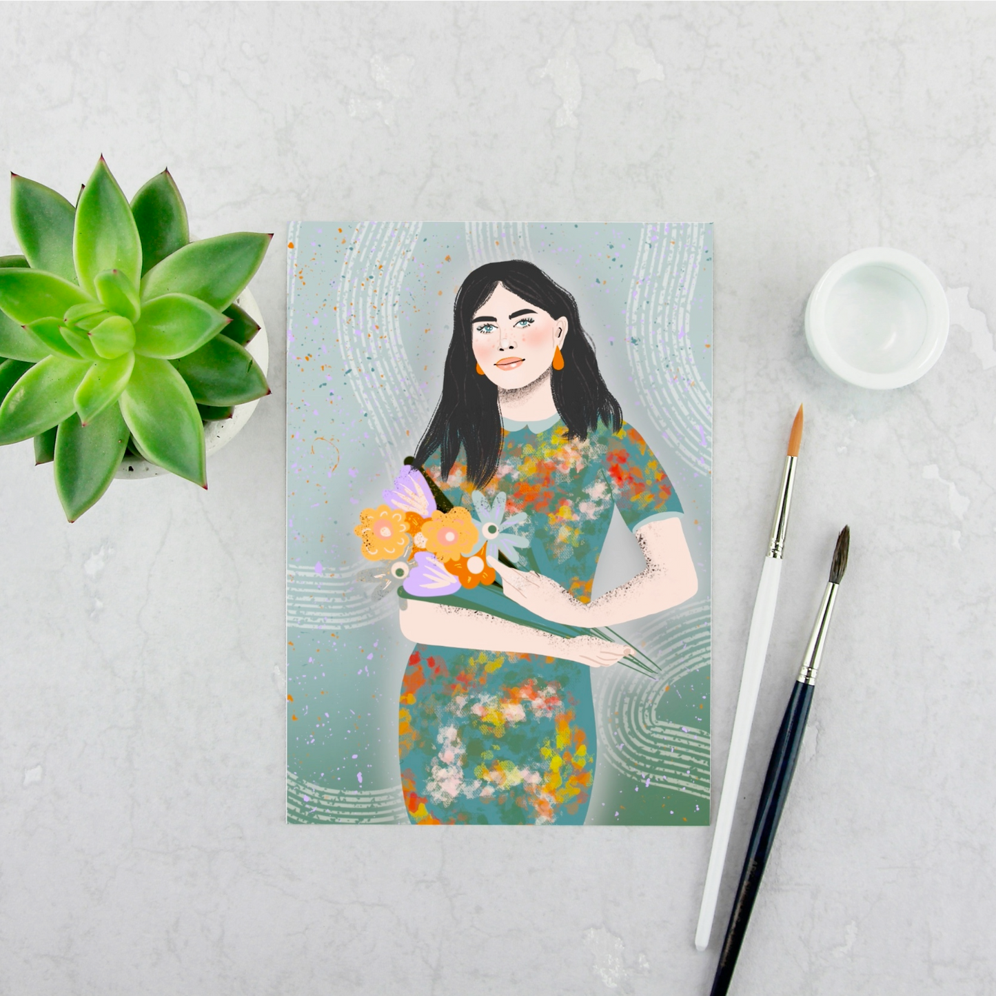 Girl with Flowers