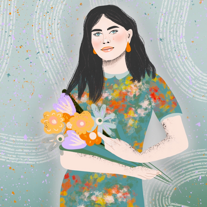 Girl with Flowers