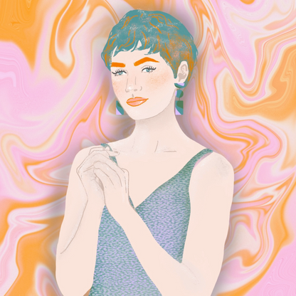 Girl with Turquoise Hair
