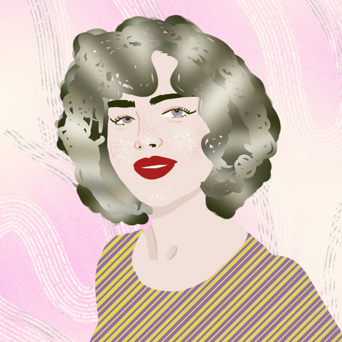 Girl with Red Lipstick
