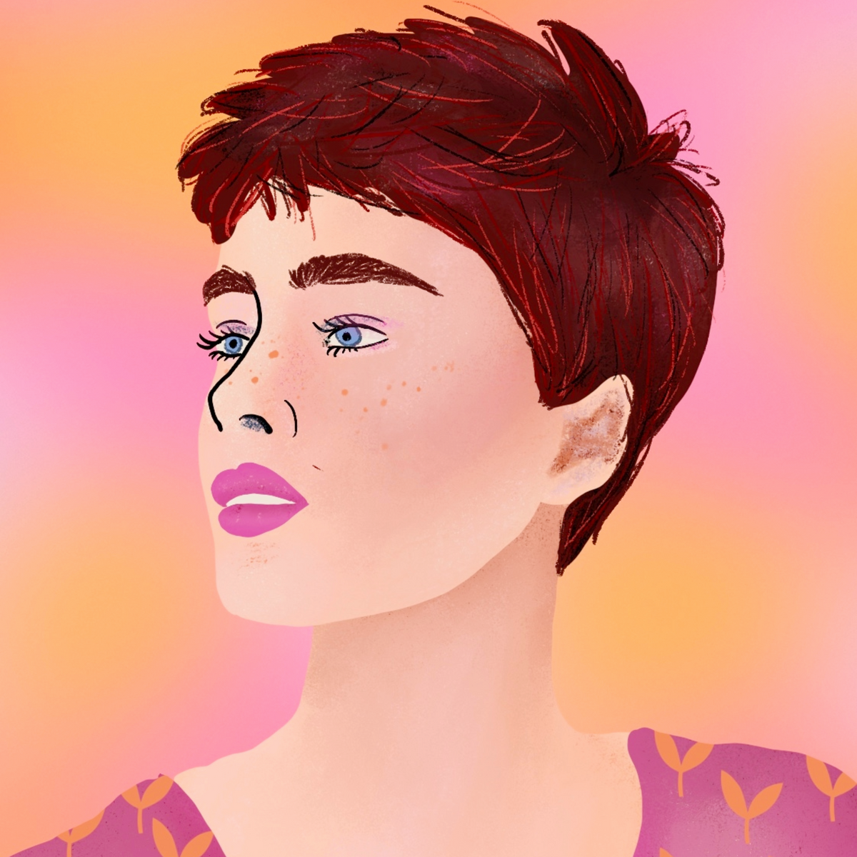 Girl with Pixie Haircut