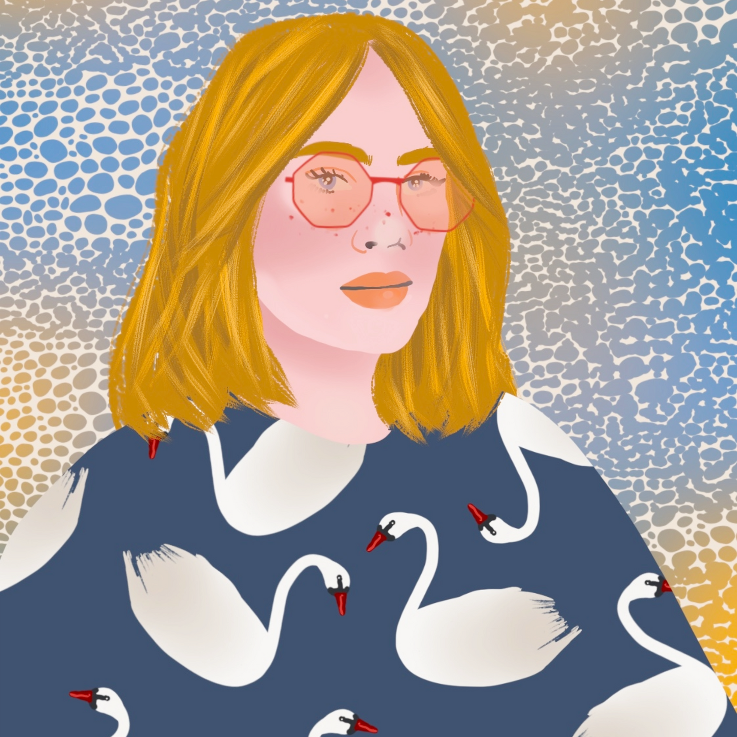 Girl with Swan Jumper