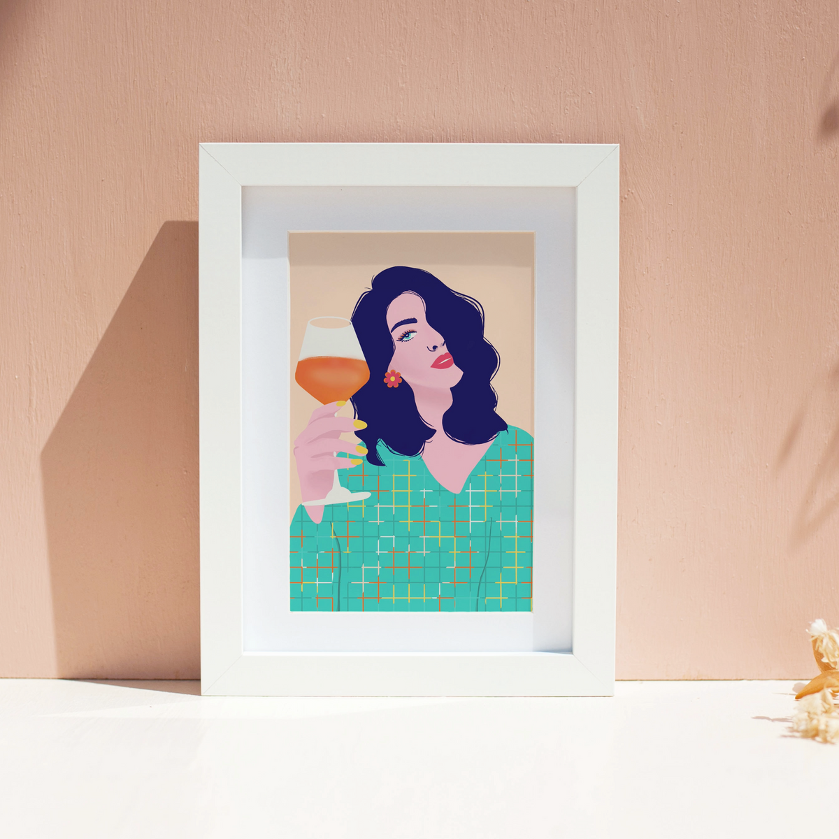 Girl with a Drink Print