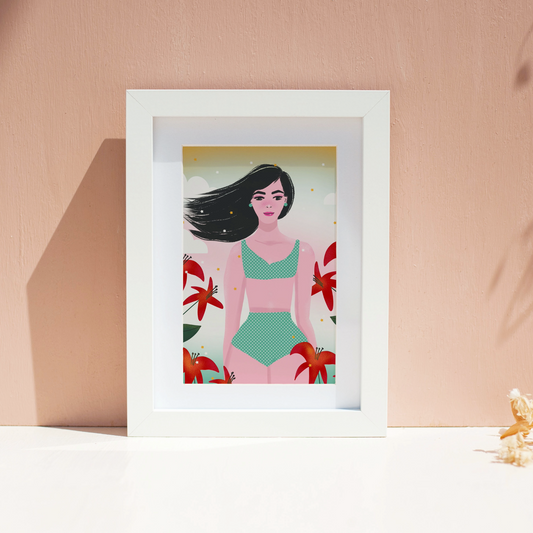 Swimsuit Girl Print