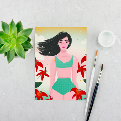 Swimsuit Girl Print