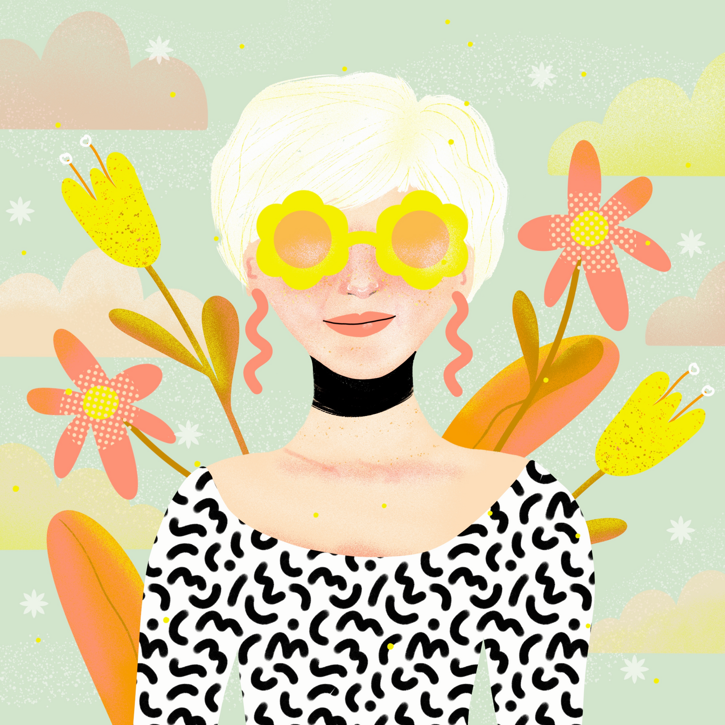 Groovy Sunglasses Print