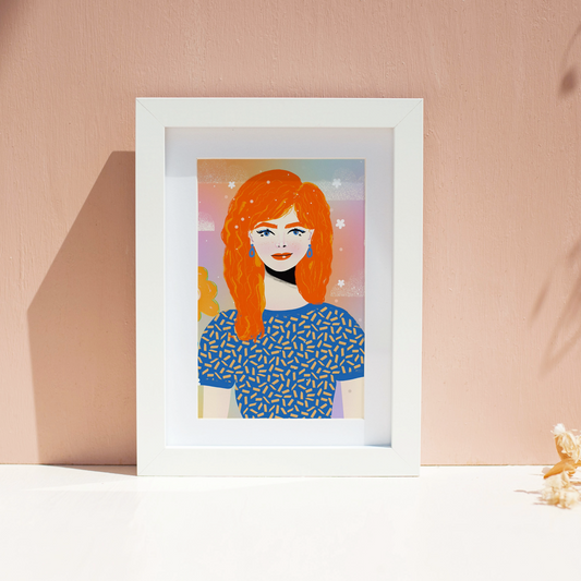 Red Haired Girl Print