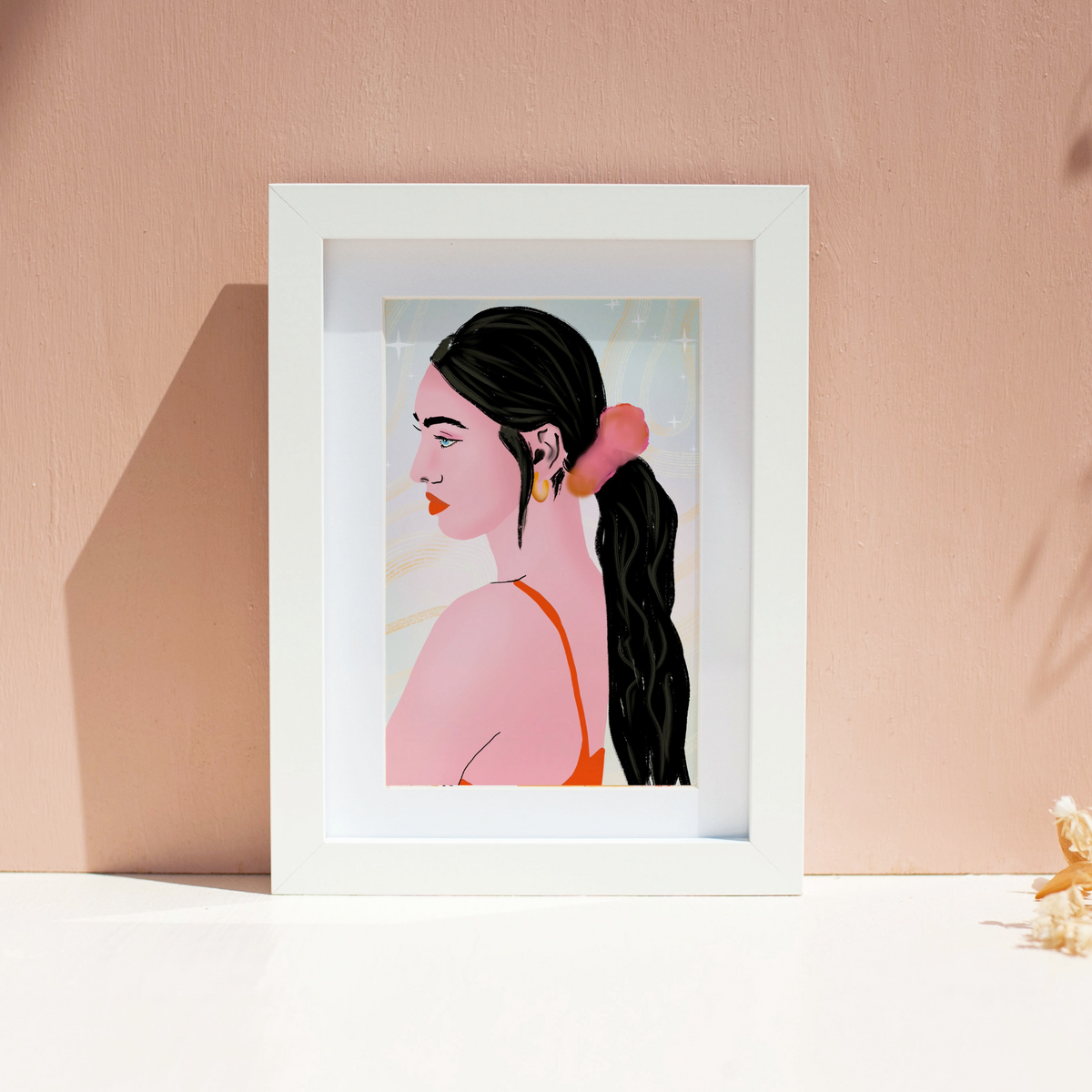 Girl with Long Black Hair