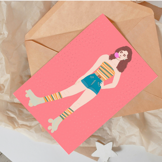 Roller Skater Card
