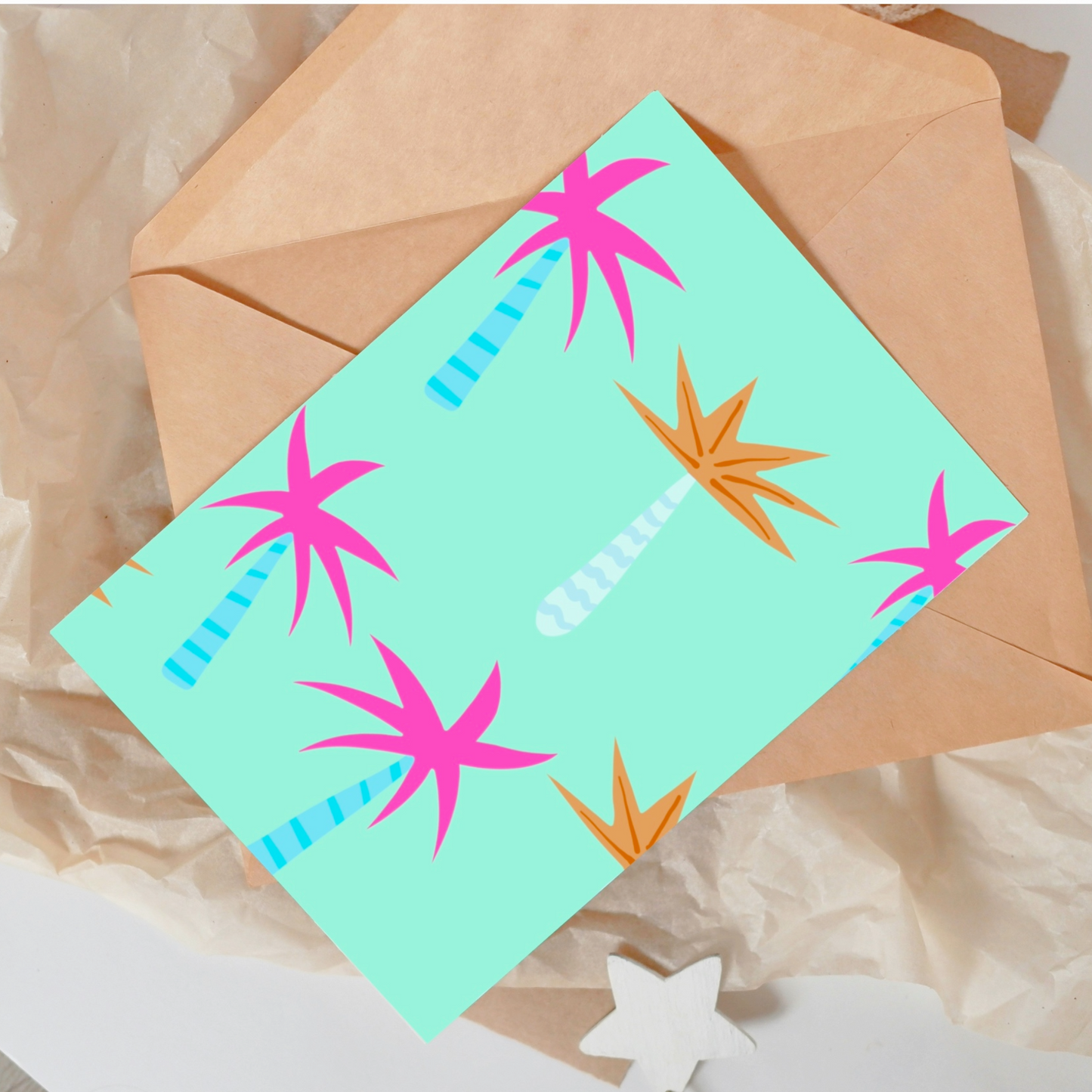 Palm Tree Blue Card