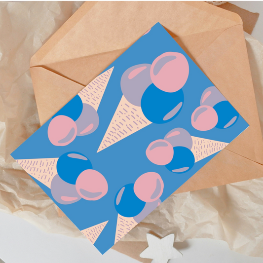 Ice Cream Blue Card