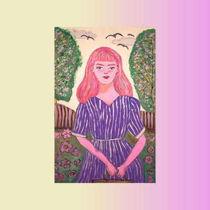 Girl with Red Hair Painting