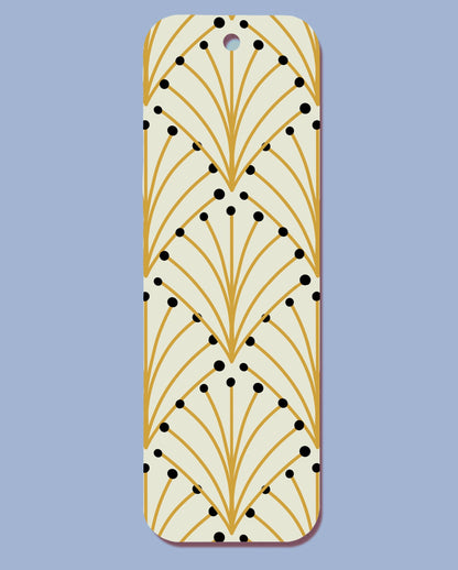 Geometric Yellow Black Bookmark