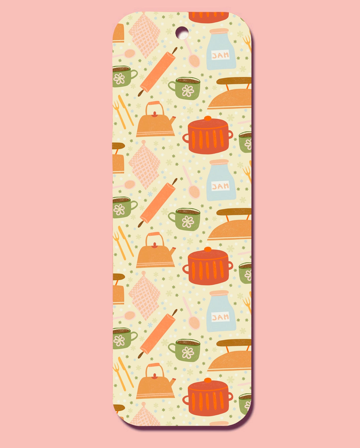 Kitchen Utensils Pattern Bookmark