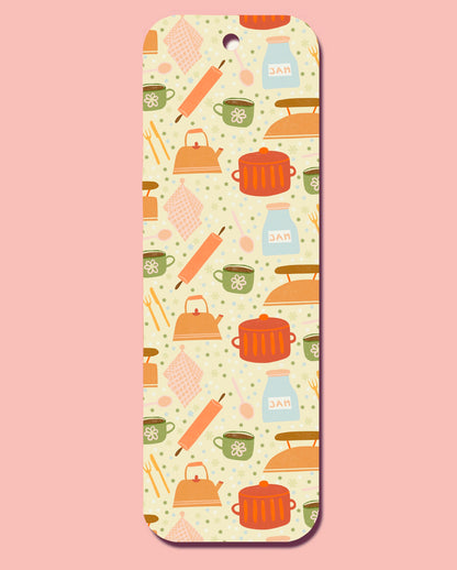 Kitchen Utensils Pattern Bookmark